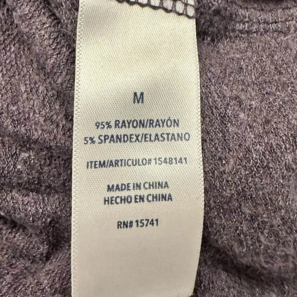 Splendid Rayon Blend Jersey Knit Long Sleeve Pullover Purple Sweatshirt Medium
